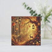 Invitation Imprimable Livre blanc sur la forêt dorée d'automn (Debout devant)