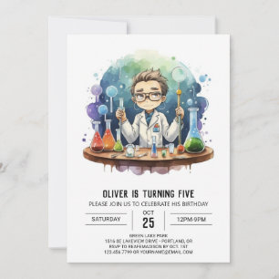 Invitation Imprimable Mad Scientist Magique Anniversaire