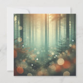 Invitation Imprimable Misty Autumnal Forest Bokeh Scrapbook (Devant)