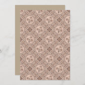 Invitation Imprimable Mocha Rococo Revival Mandala Geo Tile (Devant / Derrière)