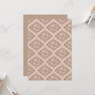 Invitation Imprimable Mocha Rococo Revival Mandala Retro Ogee