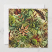 Invitation Imprimable Mossy Fall Forest - Scrapbook Encre d'a (Dos)