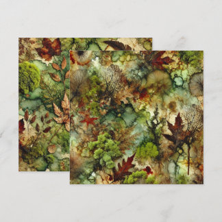 Invitation Imprimable Mossy Fall Forest - Scrapbook Encre d'a