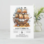 Invitation Imprimable Nautique Fun Pirate Anniversaire (Debout devant)