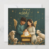 Invitation Imprimable Noël Christ Enfant Bible Verset Papier (Dos)