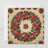 Invitation Imprimable Patchwork Poinsettia Wreath Scrapbookin (Dos)