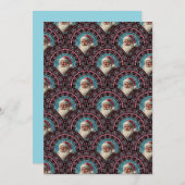 Invitation Imprimable Père Noël Pinkmas Mandala Art Déco (Devant / Derrière)