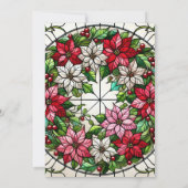 Invitation Imprimable Poinsététie Florale Verre tendu (Dos)