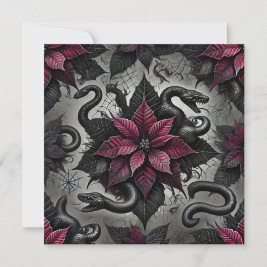 Invitation Imprimable Poinséttia Blooms Scrapbook (Devant)