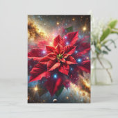 Invitation Imprimable Poinséttia Floral Scrapbooking (Debout devant)