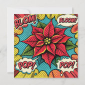 Invitation Imprimable Pop Art Comic Livre Poinsettia Scrapboo (Dos)