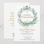 Invitation imprimable pour la première communion (Devant / Derrière)