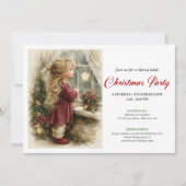 Invitation imprimable pour petite fille attendant (Devant)