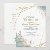 Invitation imprimable pour première communion (Devant / Derrière)