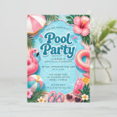 Invitation imprimable pour une fête au bord de la  (Debout devant)