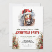 Invitation imprimable pour une fête de Noël avec d (Devant)