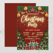 Invitation imprimable pour une soirée de Noël goth (Devant / Derrière)