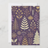 Invitation Imprimable Purple & Or Nature scandinave (Devant)