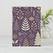Invitation Imprimable Purple & Or Nature scandinave (Debout devant)
