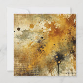 Invitation Imprimable Récolte d'or désossé à l'encre (Dos)