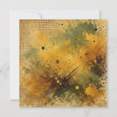 Invitation Imprimable Récolte d'or désossé à l'encre (Devant)