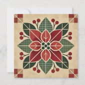 Invitation Imprimable Retro Art populaire Poinsettia Scrapboo (Devant)