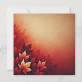 Invitation Imprimable Rousty Red Maple Autumnal Ombre (Dos)