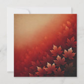 Invitation Imprimable Rousty Red Maple Autumnal Ombre (Devant)