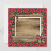 Invitation Imprimable Rustique Poinsettia Frame (Dos)