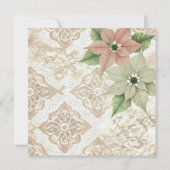 Invitation Imprimable Shabby Chic Poinsettia & Lace (Dos)