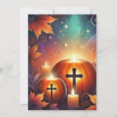 Invitation Imprimable Vibrant Christian Citrouilles d'Hallowe (Dos)