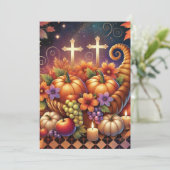 Invitation Imprimable Vibrant Christian Halloween Cornucopia (Debout devant)