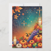 Invitation Imprimable Vibrant Christian Halloween Cornucopia (Dos)