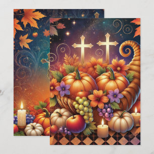 Invitation Imprimable Vibrant Christian Halloween Cornucopia