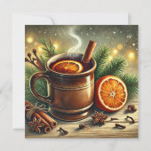 Invitation Imprimable Vintage Noël Cidre de pomme multicouche (Dos)