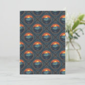 Invitation Imprimable Vintage Sunset Mandala Carrelé (Debout devant)