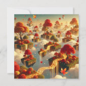 Invitation Imprimable Whimsical Automne Flottant Isle Scrapbo (Devant)