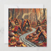 Invitation Imprimable Whimsical Autumn Fairy Village Scrapboo (Dos)
