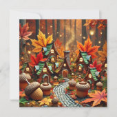 Invitation Imprimable Whimsical Autumn Fairy Village Scrapboo (Devant)