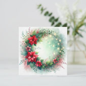 Invitation Imprimable Whimsical Christmas Poinsettia Scrapboo (Debout devant)