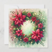 Invitation Imprimable Whimsical Christmas Poinsettia Scrapboo (Dos)