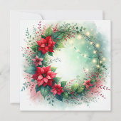 Invitation Imprimable Whimsical Christmas Poinsettia Scrapboo (Devant)
