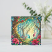 Invitation Imprimable Whimsical Forest & Poinsettia Scrapbook (Debout devant)