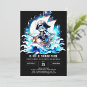 Invitation Imprimable Whimsy Pirate Anniversaire (Debout devant)