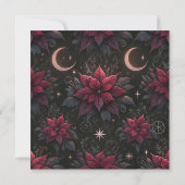 Invitation Imprimable Witchable Dark Moon Poinsettia (Dos)