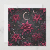Invitation Imprimable Witchable Dark Moon Poinsettia (Devant)