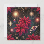 Invitation Imprimable Witchy Celestial Poinsettia Scrapbook (Devant)