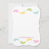 Invitation Imprimantes de pieds pour bébé saupoudrage pour bé (Dos)