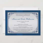 Invitation IMPRIMÉ 25e anniversaire de la florale argentée de (Dos)