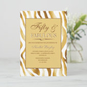 Invitation Imprimé Animalier Doré (Debout devant)